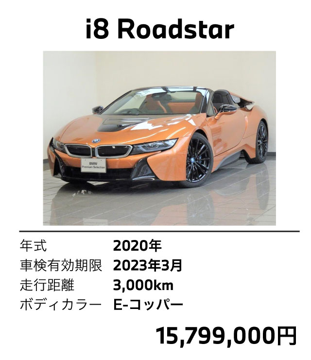 i8 ロードスター 2020年式 3000km E-コッパー