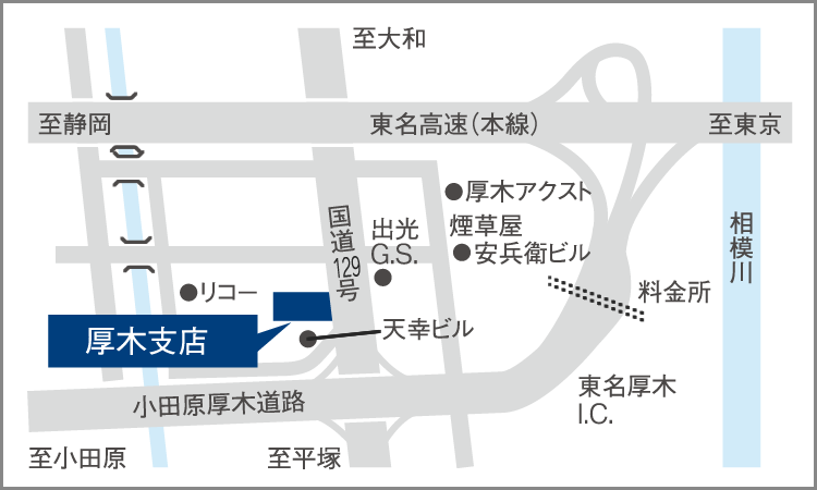 厚木支店のマップ